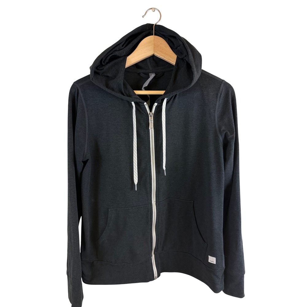 Vuori Halo Performance Hoodie 2.0 Women Small Black Heather VW268 Activewear